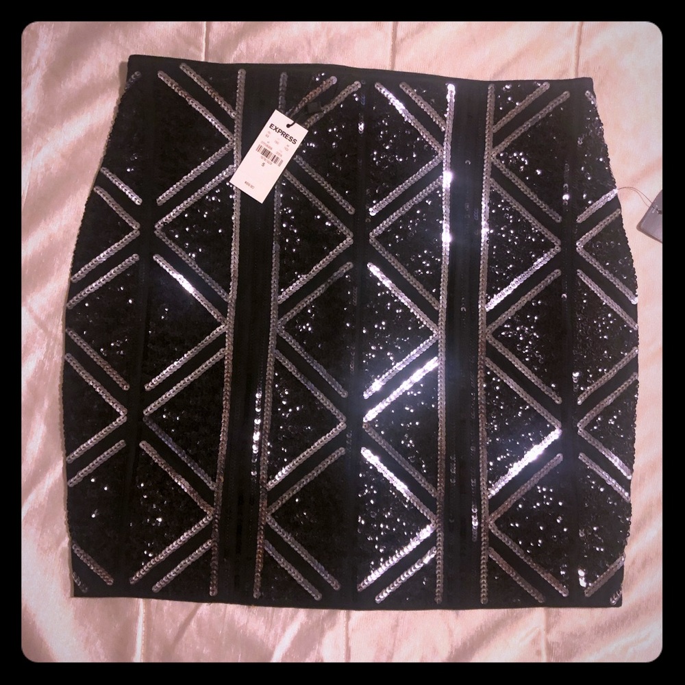 Express Sequin Skirt Small - brand new